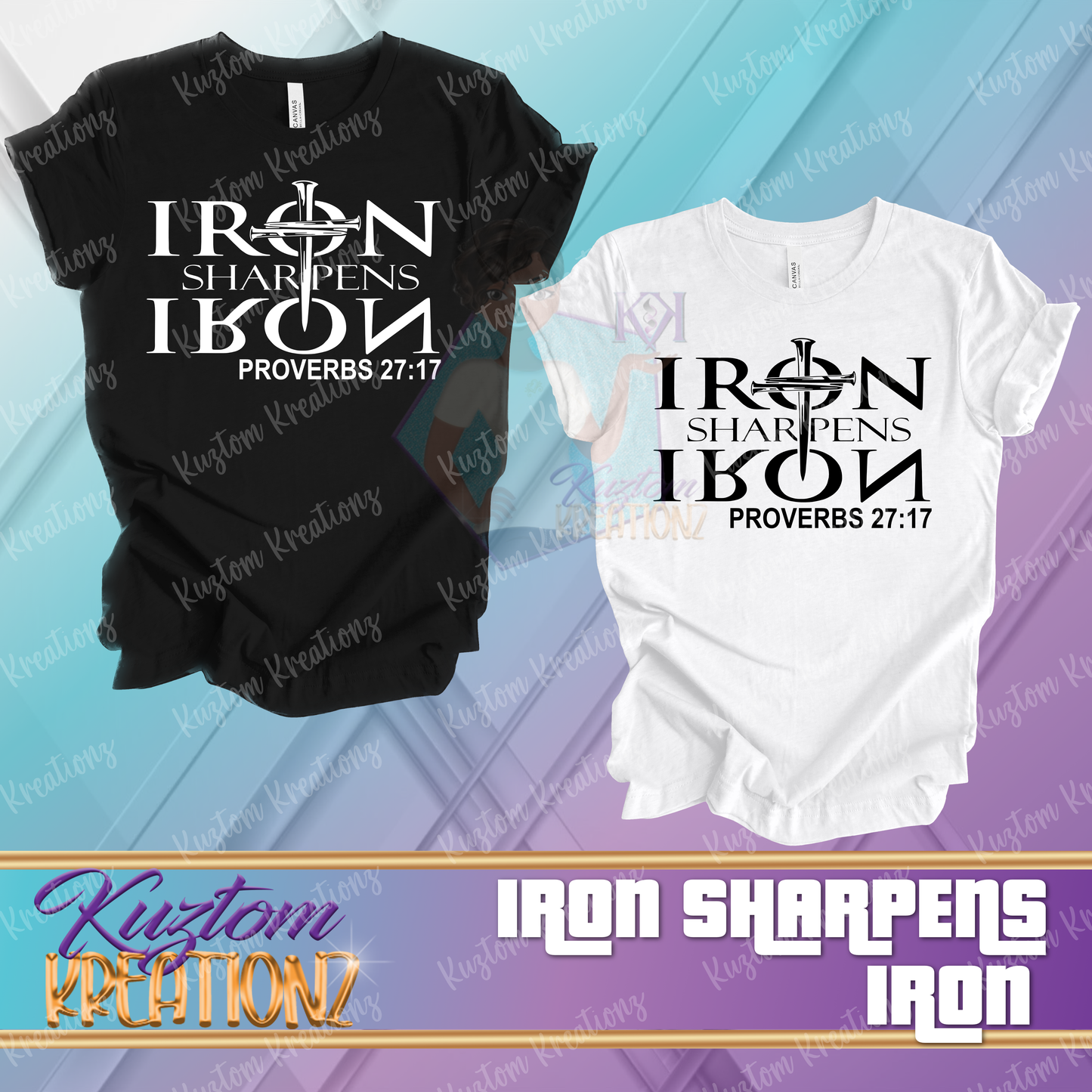 ⚔️ “Iron Sharpens Iron” Proverbs 27:17 Christian Strength Tee – Faith & Brotherhood Graphic Shirt ✝️