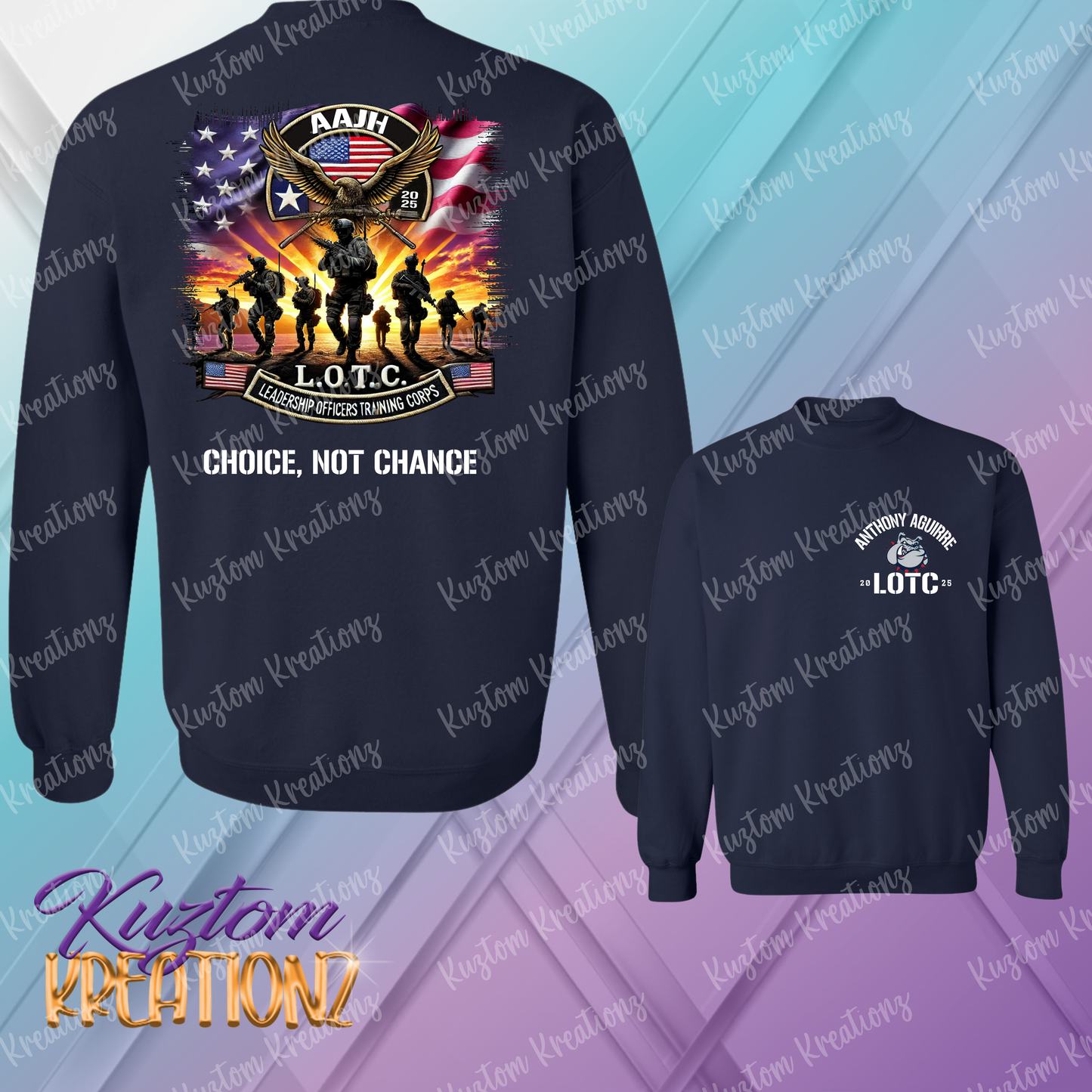 🇺🇸 AAJH L.O.T.C. “Choice, Not Chance” Military-Inspired T-Shirt – Anthony Aguirre Leadership Officers Training Corps Tee 🇺🇸 (LOTC STAFF ONLY)